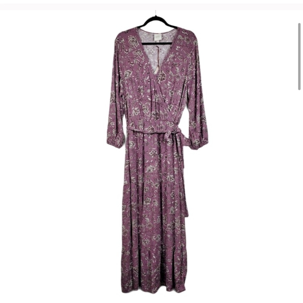 Knox Rose Floral Tiered Maxi Dress with Sash XXL